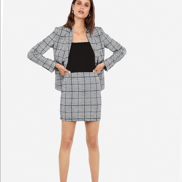 express checkered skirt